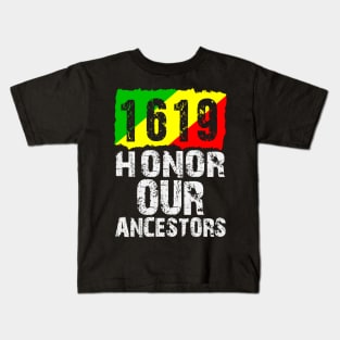 1619 Our Ancestors Project Black History Kids T-Shirt